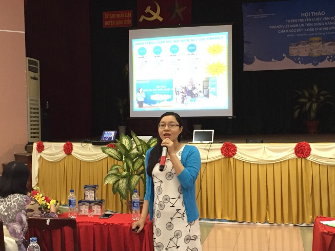 Bà Nguyễn Thị Mỹ Hòa, trưởng ban nhãn hiệu sữa bột